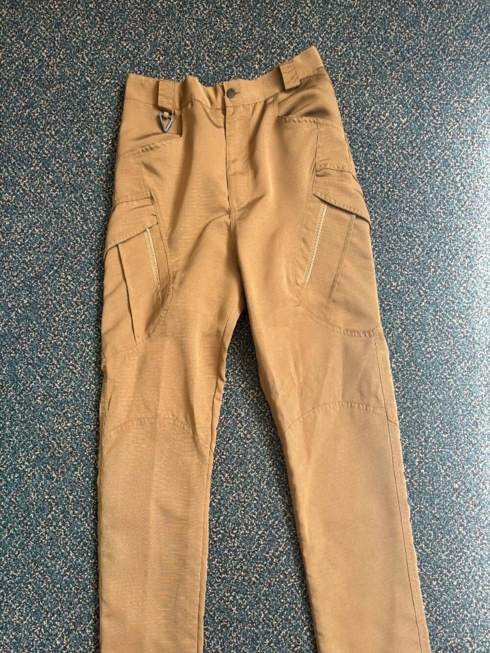 Mens Tactical Cargo Pants Utility Work Hiking Outdoor Multi Pocket Tan Brown M